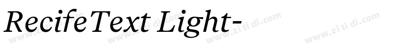 RecifeText Light字体转换